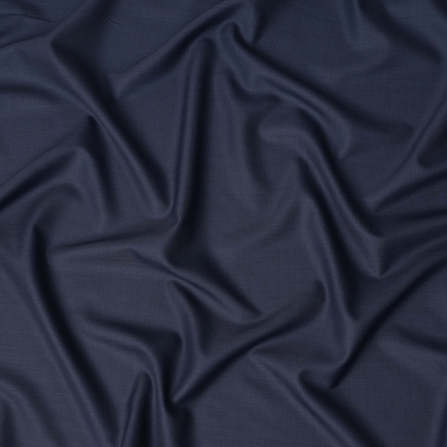 Midnight Navy Blue Premium Blended Poly Wool Suiting Fabric 150 Cm Width Durable Breathable Soft Finish Wrinkle Resistant Material For Suits Blazers Trousers Formal Tailoring Fabric Made In India-D28850 Regal Fabrics