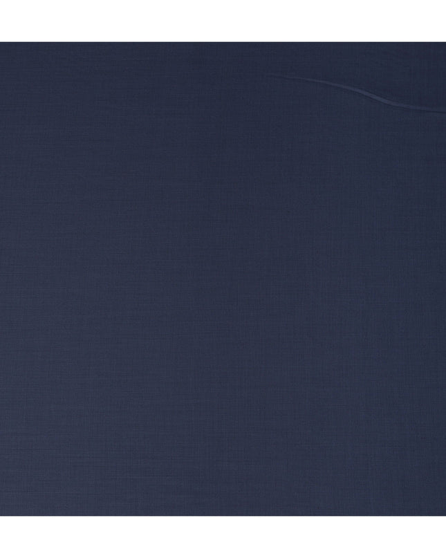 Midnight Navy Blue Premium Blended Poly Wool Suiting Fabric 150 Cm Width Durable Breathable Soft Finish Wrinkle Resistant Material For Suits Blazers Trousers Formal Tailoring Fabric Made In India-D28850 Regal Fabrics