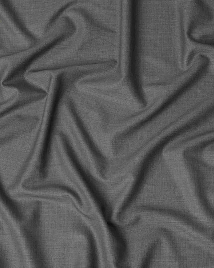 Slate Grey Premium Blended Poly Wool Suiting Fabric 150 Cm Width Durable Breathable Soft Finish Wrinkle Resistant Material For Suits Blazers Trousers Formal Tailoring Fabric Made In India-D28840 Regal Fabrics