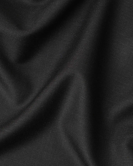 Charcoal Black Premium Blended Poly Wool Suiting Fabric 150 Cm Width Smooth Finish Durable Breathable Wrinkle Resistant Fabric For Suits Blazers Trousers Formal Wear Made In India-D28861 Regal Fabrics