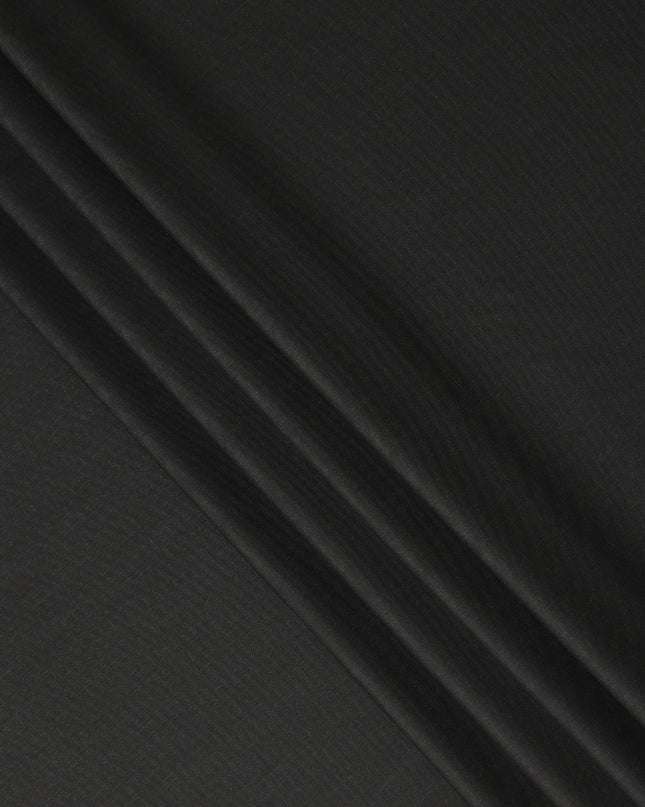 Charcoal Black Premium Blended Poly Wool Suiting Fabric 150 Cm Width Smooth Finish Durable Breathable Wrinkle Resistant Fabric For Suits Blazers Trousers Formal Wear Made In India-D28861 Regal Fabrics