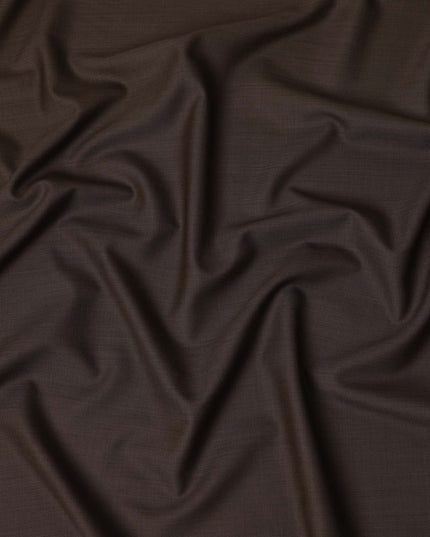 Brown Premium Blended Poly Wool Suiting Fabric 150 Cm Width Durable Breathable Soft Texture Wrinkle Resistant Material For Suits Blazers Trousers Formal Wear Tailoring Fabric Made In India-D28828 Regal Fabrics