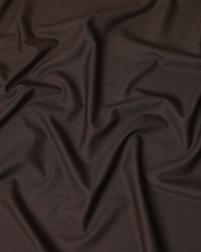 Brown Premium Blended Poly Wool Suiting Fabric 150 Cm Width Durable Breathable Soft Texture Wrinkle Resistant Material For Suits Blazers Trousers Formal Wear Tailoring Fabric Made In India-D28828 Regal Fabrics