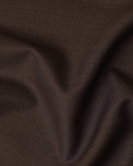 Brown Premium Blended Poly Wool Suiting Fabric 150 Cm Width Durable Breathable Soft Texture Wrinkle Resistant Material For Suits Blazers Trousers Formal Wear Tailoring Fabric Made In India-D28828 Regal Fabrics