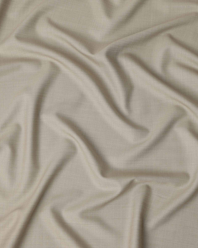 Light Sand Beige Premium Blended Poly Wool Suiting Fabric 150 Cm Width Durable Breathable Soft Finish Wrinkle Resistant Material For Suits Blazers Trousers Formal Tailoring Fabric Made In India-D28844 Regal Fabrics