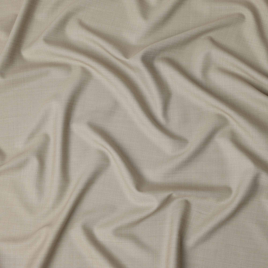 Light Sand Beige Premium Blended Poly Wool Suiting Fabric 150 Cm Width Durable Breathable Soft Finish Wrinkle Resistant Material For Suits Blazers Trousers Formal Tailoring Fabric Made In India-D28844 Regal Fabrics