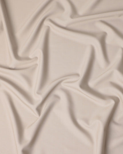 Cream Beige Premium Blended Poly Wool Suiting Fabric 150 Cm Width Durable Breathable Soft Finish Wrinkle Resistant Material For Suits Blazers Trousers Formal Tailoring Fabric Made In India-D28841 Regal Fabrics