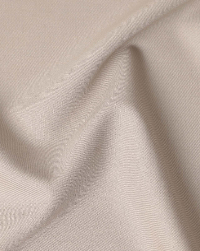 Cream Beige Premium Blended Poly Wool Suiting Fabric 150 Cm Width Durable Breathable Soft Finish Wrinkle Resistant Material For Suits Blazers Trousers Formal Tailoring Fabric Made In India-D28841 Regal Fabrics