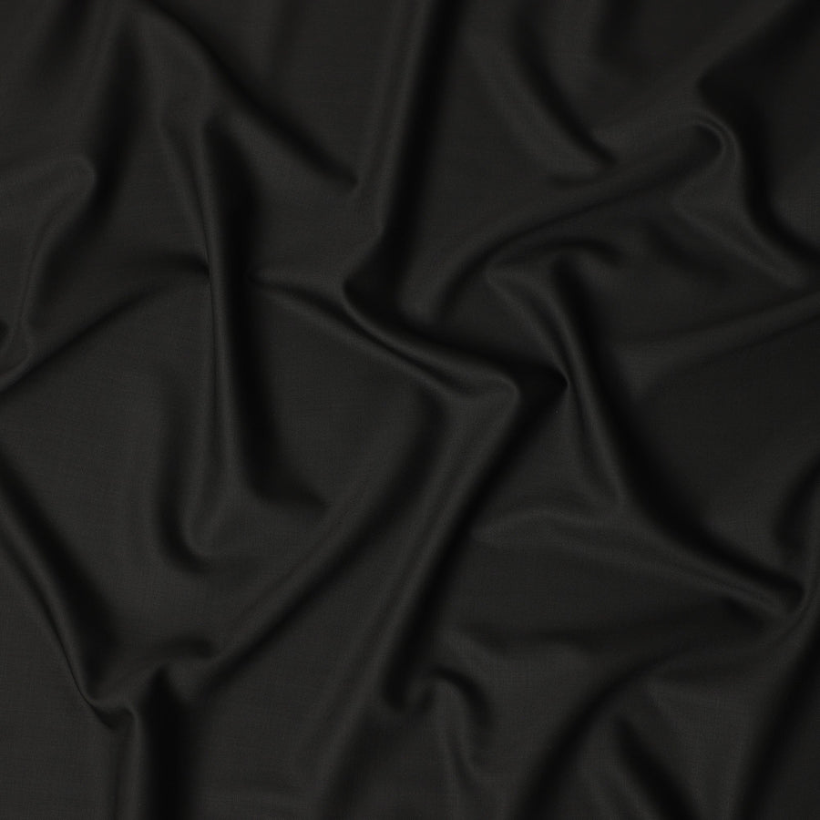 Black Premium Blended Poly Wool Suiting Fabric 150 Cm Width Durable Breathable Soft Finish Wrinkle Resistant Material For Suits Blazers Trousers Formal Tailoring Fabric Made In India-D28836 Regal Fabrics