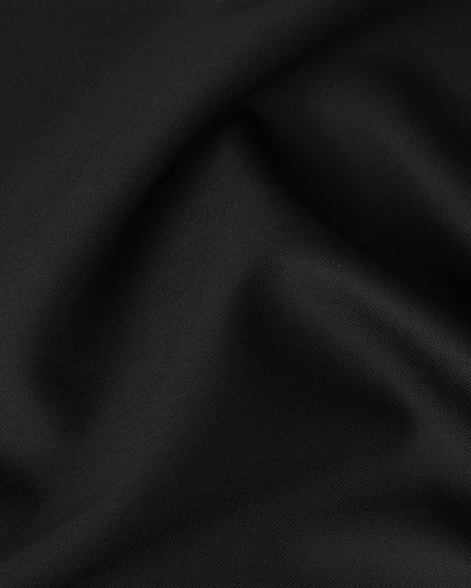 Black Premium Blended Poly Wool Suiting Fabric 150 Cm Width Durable Breathable Soft Finish Wrinkle Resistant Material For Suits Blazers Trousers Formal Tailoring Fabric Made In India-D28836 Regal Fabrics
