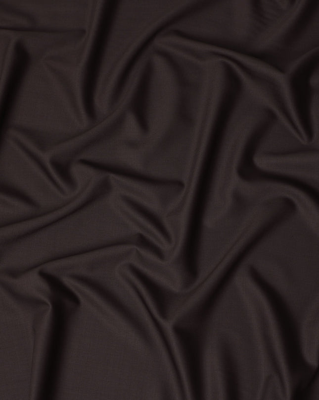 Dark Brown Premium Blended Poly Wool Suiting Fabric 150 Cm Width Durable Breathable Soft Finish Wrinkle Resistant Material For Suits Blazers Trousers Formal Tailoring Fabric Made In India-D28830 Regal Fabrics