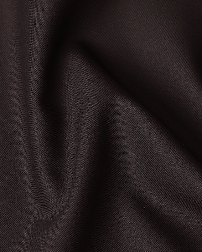 Dark Brown Premium Blended Poly Wool Suiting Fabric 150 Cm Width Durable Breathable Soft Finish Wrinkle Resistant Material For Suits Blazers Trousers Formal Tailoring Fabric Made In India-D28830 Regal Fabrics