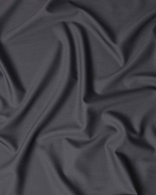 Steel Grey Premium Blended Poly Wool Suiting Fabric 150 Cm Width Durable Breathable Soft Finish Wrinkle Resistant Material For Suits Blazers Trousers Formal Tailoring Fabric Made In India-D28833 Regal Fabrics