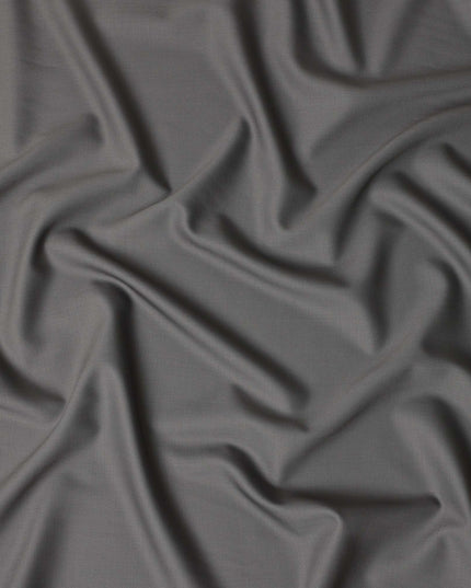 Medium Grey Premium Blended Poly Wool Suiting Fabric 150 Cm Width Durable Breathable Soft Finish Wrinkle Resistant Material For Suits Blazers Trousers Formal Tailoring Fabric Made In India-D28835 Regal Fabrics