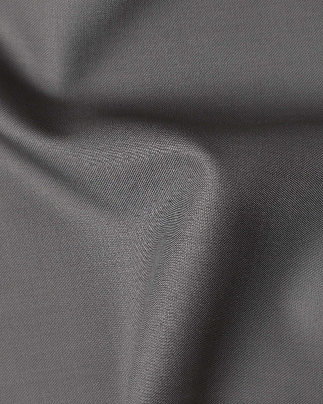 Medium Grey Premium Blended Poly Wool Suiting Fabric 150 Cm Width Durable Breathable Soft Finish Wrinkle Resistant Material For Suits Blazers Trousers Formal Tailoring Fabric Made In India-D28835 Regal Fabrics