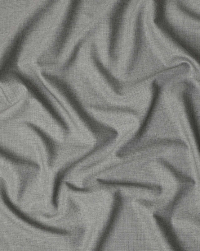 Heather Grey Premium Blended Poly Wool Suiting Fabric 150 Cm Width Durable Breathable Soft Finish Wrinkle Resistant Material For Suits Blazers Trousers Formal Tailoring Fabric Made In India-D28845 Regal Fabrics