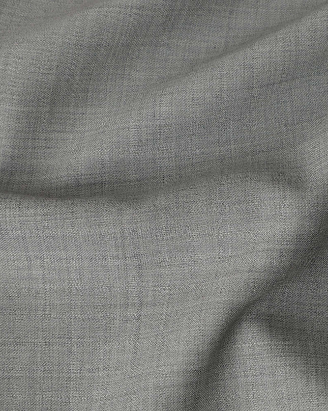 Heather Grey Premium Blended Poly Wool Suiting Fabric 150 Cm Width Durable Breathable Soft Finish Wrinkle Resistant Material For Suits Blazers Trousers Formal Tailoring Fabric Made In India-D28845 Regal Fabrics