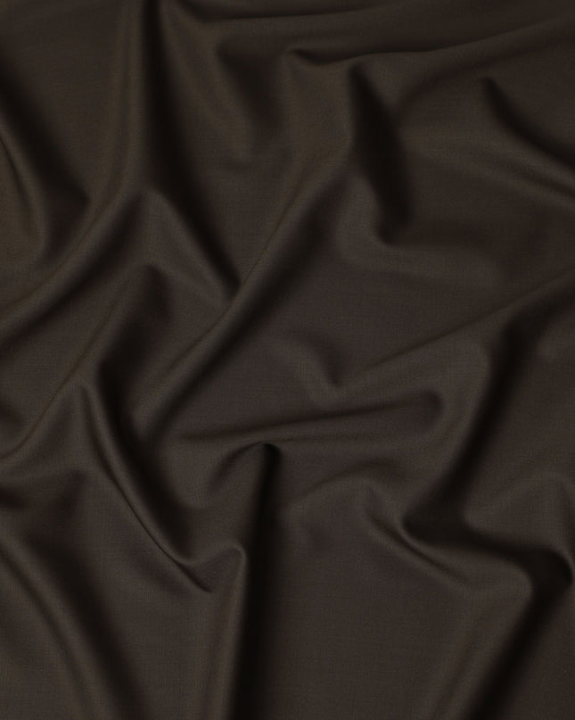 Coffee Brown Premium Blended Poly Wool Suiting Fabric 150 Cm Width Durable Breathable Soft Finish Wrinkle Resistant Material For Suits Blazers Trousers Formal Tailoring Fabric Made In India-D28831 Regal Fabrics