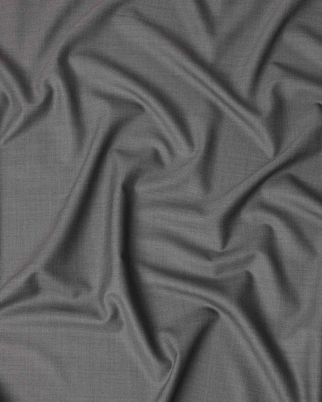 Silver Grey Premium Blended Poly Wool Suiting Fabric 150 Cm Width Durable Breathable Soft Finish Wrinkle Resistant Material For Suits Blazers Trousers Formal Tailoring Fabric Made In India-D28839 Regal Fabrics
