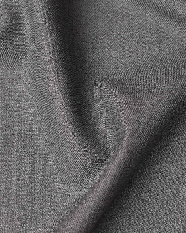 Silver Grey Premium Blended Poly Wool Suiting Fabric 150 Cm Width Durable Breathable Soft Finish Wrinkle Resistant Material For Suits Blazers Trousers Formal Tailoring Fabric Made In India-D28839 Regal Fabrics