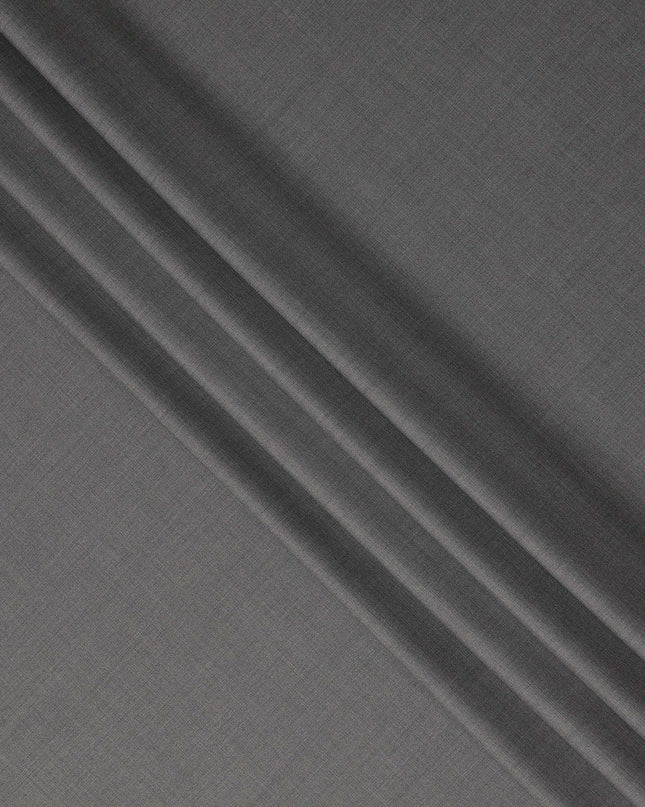 Silver Grey Premium Blended Poly Wool Suiting Fabric 150 Cm Width Durable Breathable Soft Finish Wrinkle Resistant Material For Suits Blazers Trousers Formal Tailoring Fabric Made In India-D28839 Regal Fabrics
