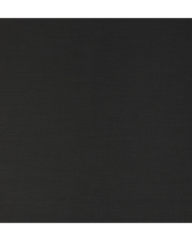 Jet Black Premium Blended Poly Wool Suiting Fabric 150 Cm Width Durable Breathable Soft Finish Wrinkle Resistant Material For Suits Blazers Trousers Formal Tailoring Fabric Made In India-D28843 Regal Fabrics