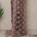 Dusty Rose Brown French Chantilly Lace Saree 5.5 Meters Length 110 Cms Width Premium Floral Lace Fabric Soft Sheer Elegant Draping Saree France-D28699 Regal Fabrics