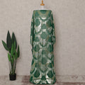 Emerald Green Silk Chiffon Dirac Fabric Piece