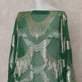 Emerald Green Silk Chiffon Dirac Fabric Piece
