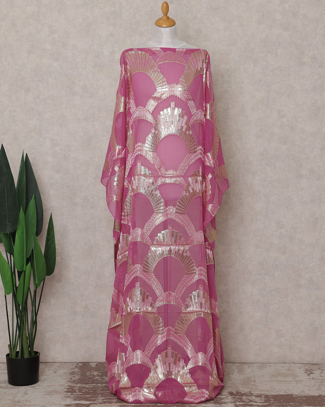 Fuchsia Pink Silk Chiffon Dirac Fabric Piece