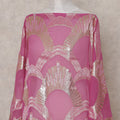 Fuchsia Pink Silk Chiffon Dirac Fabric Piece
