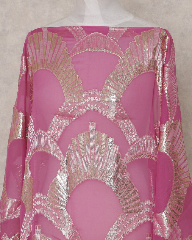 Fuchsia Pink Silk Chiffon Dirac Fabric Piece