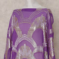 Royal Violet Purple Silk Chiffon Dirac Fabric Piece