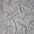 Silver Grey Metallic Floral Botanical Printed Pure Silk Crepe Fabric Soft Draping Lightweight Dress Material 140 Cms Width India Origin-D28820 Regal Fabrics