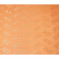 Peach Orange Metallic Floral Botanical Printed Pure Silk Crepe Fabric Soft Draping Lightweight Dress Material 140 Cms Width India Origin-D28821 Regal Fabrics