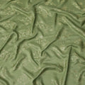 Olive Green Metallic Floral Botanical Printed Pure Silk Crepe Fabric Soft Draping Lightweight Dress Material 140 Cms Width India Origin-D28825 Regal Fabrics