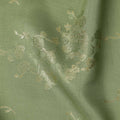 Olive Green Metallic Floral Botanical Printed Pure Silk Crepe Fabric Soft Draping Lightweight Dress Material 140 Cms Width India Origin-D28825 Regal Fabrics