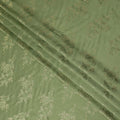 Olive Green Metallic Floral Botanical Printed Pure Silk Crepe Fabric Soft Draping Lightweight Dress Material 140 Cms Width India Origin-D28825 Regal Fabrics