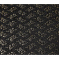 Black Metallic Floral Botanical Printed Pure Silk Crepe Fabric Soft Draping Lightweight Dress Material 140 Cms Width India Origin-D28827 Regal Fabrics