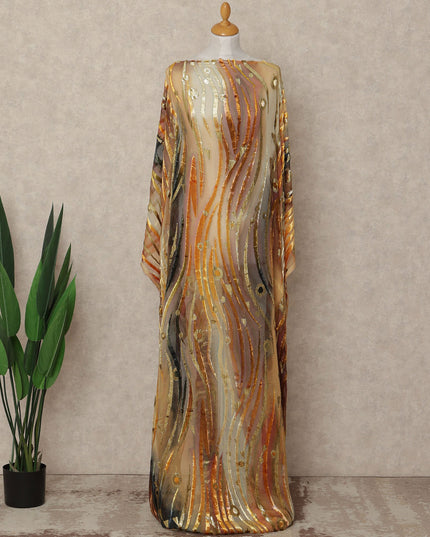 Gold Velvet Makmal Dirac Fabric 140cm
