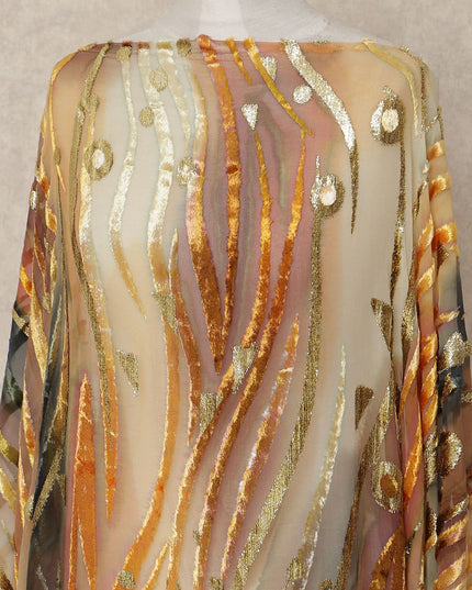 Gold Velvet Makmal Dirac Fabric 140cm