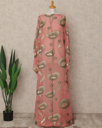 Pink Silk Chiffon Dirac & Garbasaar Set