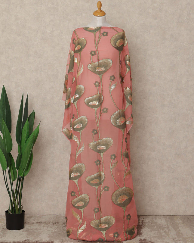 Pink Silk Chiffon Dirac & Garbasaar Set