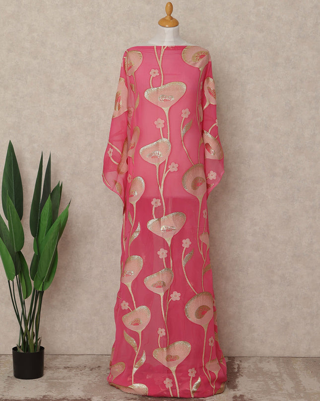 Pink Silk Chiffon Dirac & Garbasaar Set