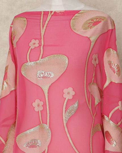 Pink Silk Chiffon Dirac & Garbasaar Set