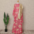 Pink Silk Chiffon Dirac & Garbasaar Set