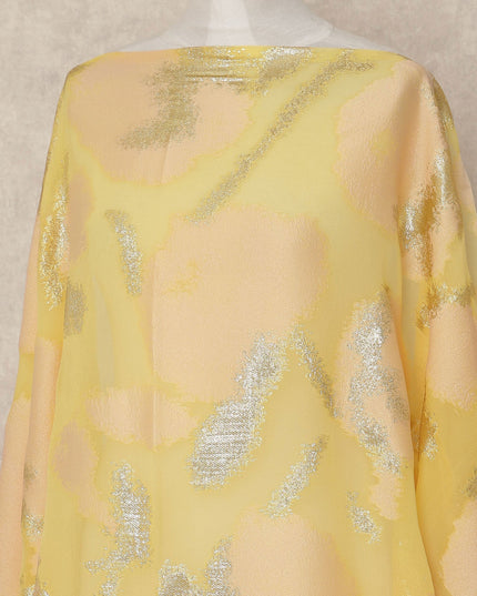 Yellow Silk Chiffon Dirac & Garbasaar Set