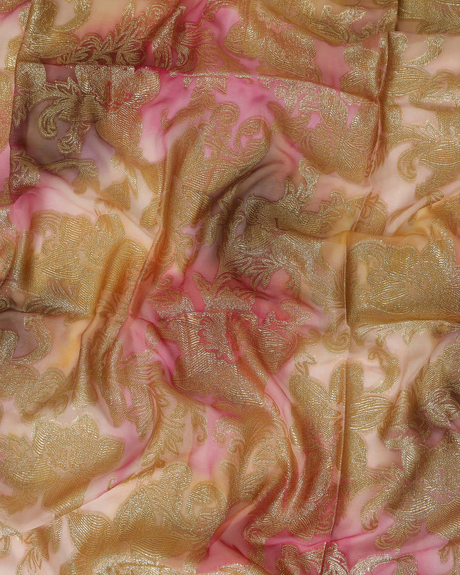 Yellow Silk Chiffon Dirac & Garbasaar Set