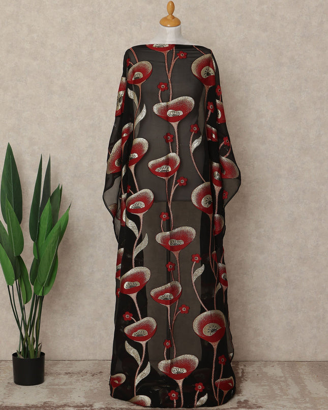 Black Silk Chiffon Dirac & Garbasaar Set