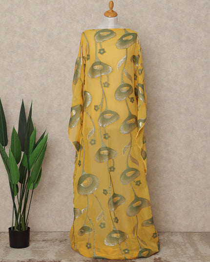 Yellow Silk Chiffon Dirac & Garbasaar Set